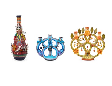 A group of Taller Alfonso Castillo pottery sculptures