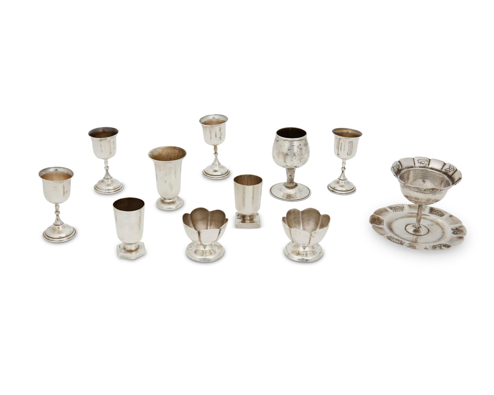 A group of Mexican silver table items (1 of 3)