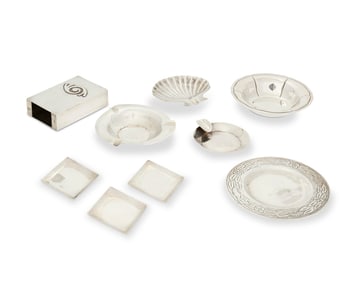 A group of Mexican silver items