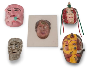 A group of Mexican dance masks