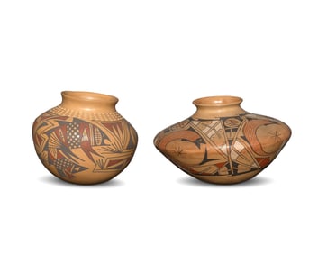 Two Mata Ortiz pottery vessels