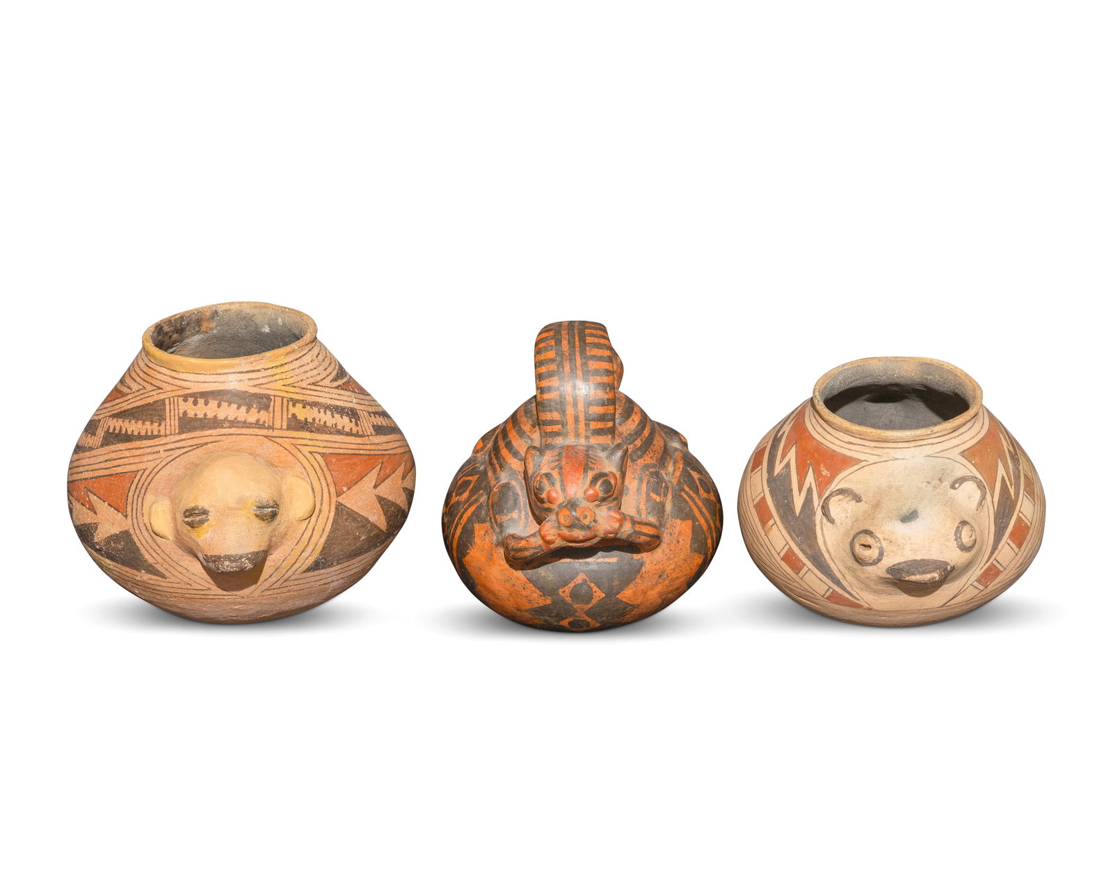 Three Latin American pottery effigy vessels (1 of 3)