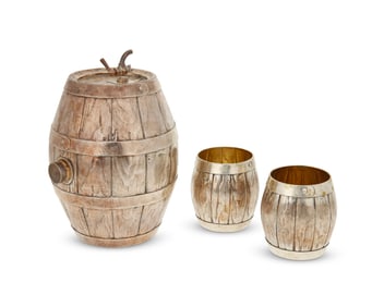 A Continental .800 silver drinks set