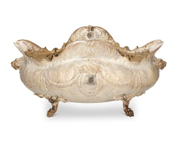 A large Victorian-style sterling silver footed center bowl