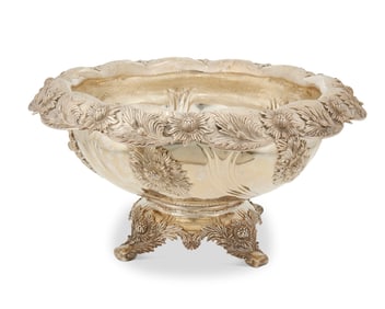 A Tiffany & Co. sterling silver 'Chrysanthemum' punch bowl