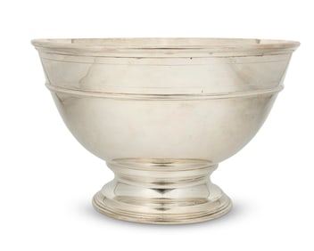 A large Tiffany & Co. sterling silver Revere-style bowl