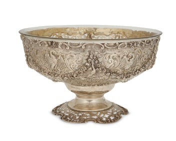 A German .800 silver pierced footed bowl