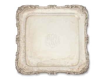 A Howard & Co. sterling silver square tray