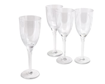 A set of twenty Lalique glass 'Ange' champagne flutes