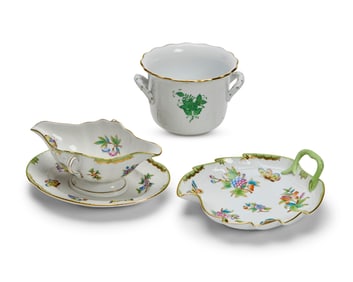 Three Herend porcelain service items