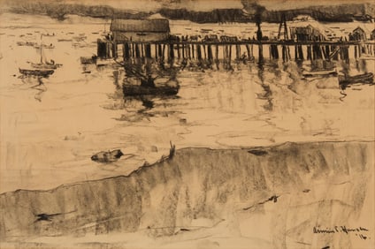 Armin Carl Hansen (1886-1957), Pier at Monterey, 1916