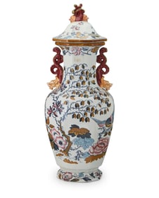 A Mason's Ironstone baluster-form covered vase