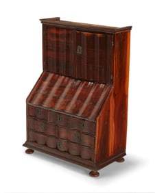 A miniature Dutch stained wood secretary