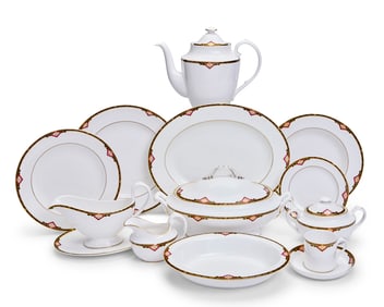 A Spode porcelain 'Harvard' part dinner service