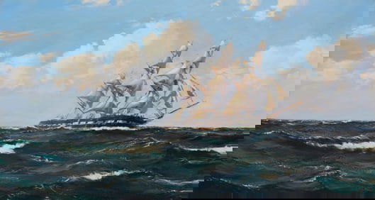 Montague Dawson (1890-1973), "The Atlantic Packet Albion of the Black Ball Line," 1947