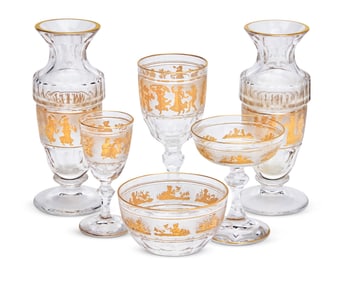 A Val Saint Lambert 'Danse de Flore' glassware service