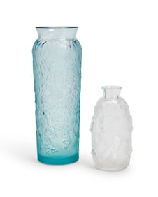 Two Lalique glass vases
