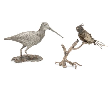 Two Italian bird-form table ornaments