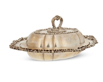 A Shreve & Co. sterling silver entree dish and cover