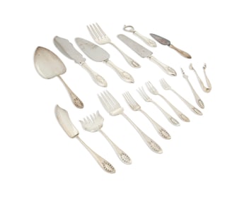 A Shreve & Co. sterling silver 'Napoleonic' flatware service