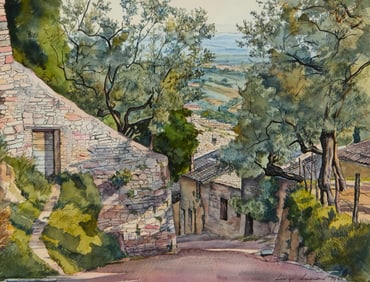 Luigi Lucioni (1900-1988), "Italian Garden," 1955