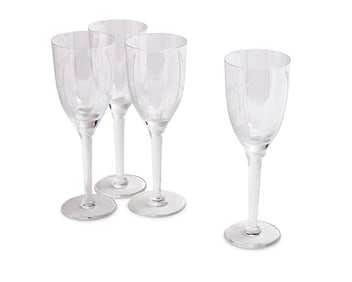 A set of twenty Lalique glass 'Ange' champagne flutes