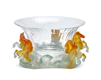 A Daum p‚te-de-verre center bowl