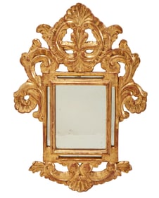 A Continental carved giltwood mirror