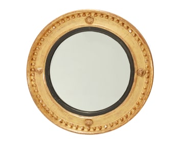 A Regency style giltwood convex mirror