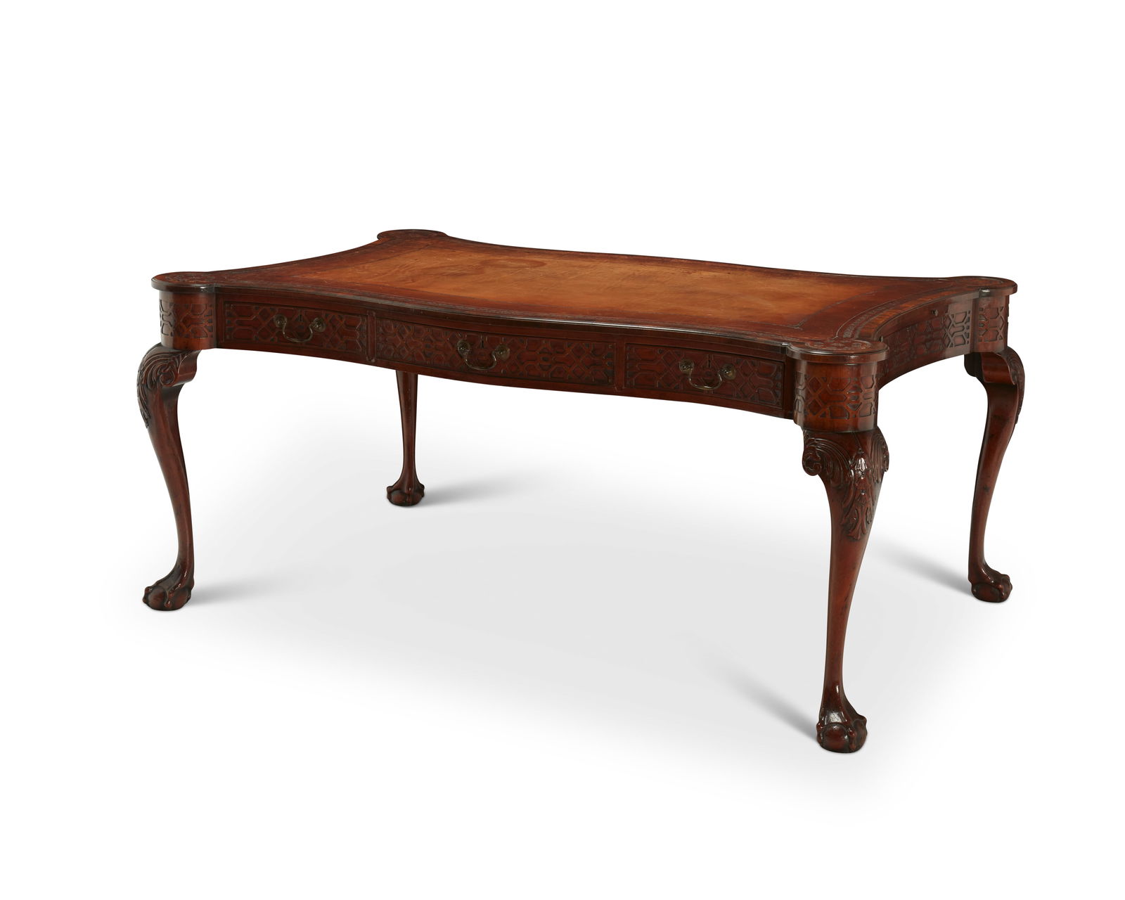 A George II-style mahogany partners' desk (1 of 12)