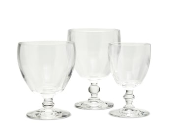 A suite of Steuben clear glass stemware