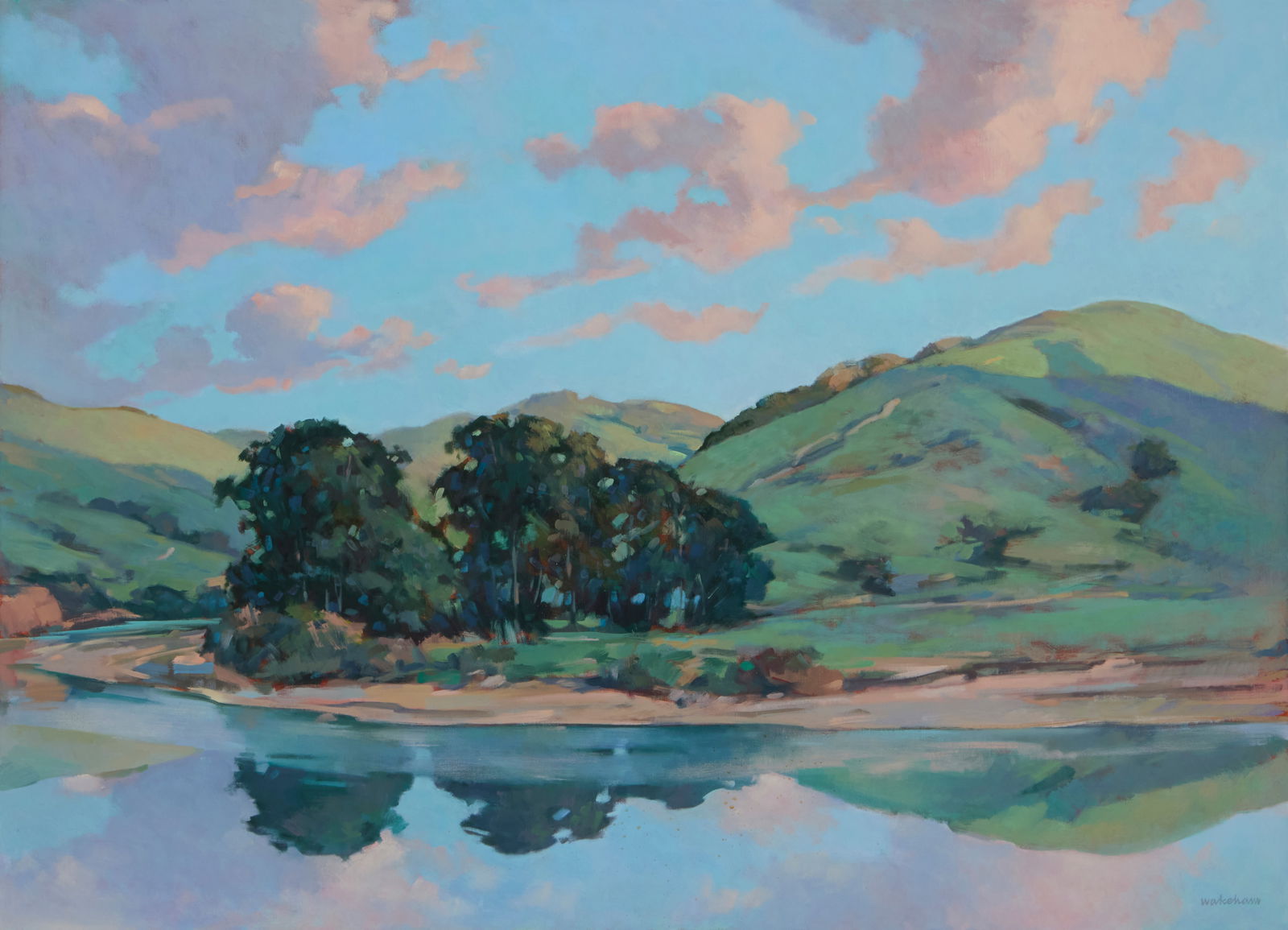 Duane Wakeham (b. 1931), Riverbend landscape, 1980 (1 of 6)