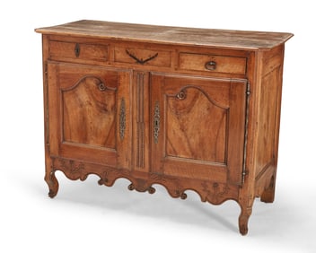 A Louis XV Provincial fruitwood buffet