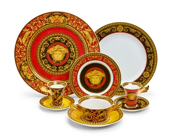 A Rosenthal for Versace assembled porcelain part dinner service