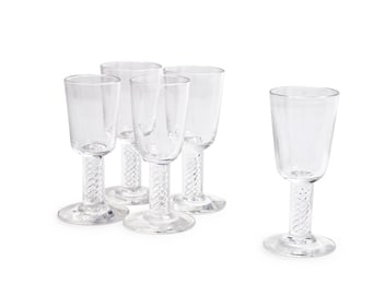 A set of twenty Steuben glass cordials