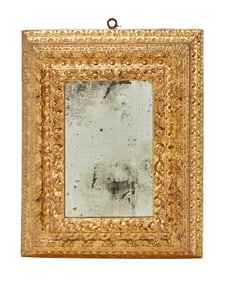 An Italian giltwood and gesso mirror