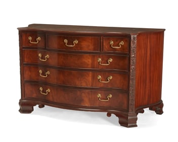 A Baker Furniture George III-style mahogany chest of drawers