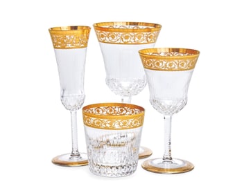 A Saint-Louis 'Thistle' glassware service