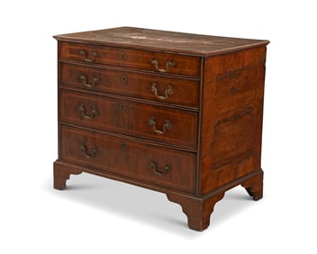 A George I inlaid walnut chest