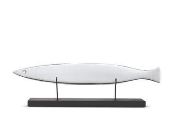 A Baccarat glass model of a barracuda