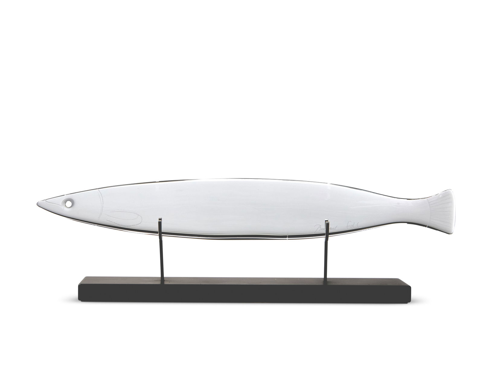 A Baccarat glass model of a barracuda (1 of 3)