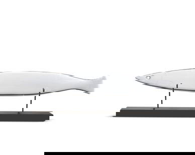 A Baccarat glass model of a barracuda: A Baccarat glass model of a barracudaLate 20th/early 21st centuryWith etched Baccarat factory mark; signed: fxL; numbered: 1748; stand marked: BaccaratDesigned 1998 by Francois-Xavier Lalanne (1927-20