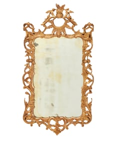 A George III carved giltwood wall mirror