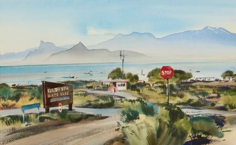 Rex Brandt (1914-2000), "Salton Sea State Park, Colorado Desert, California"