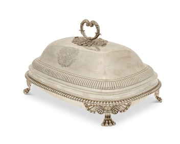A Regency sterling silver lidded entree dish