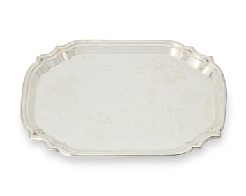 A Poole sterling silver tray