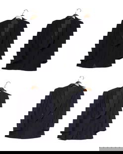 A group of custom-tailored men's jackets: A group of custom-tailored men's jacketsCirca 2014Variously labeled for maker/tailor, date, and fabricComprising four wool formal-style jackets tailored by Y. William Yu, Hong Kong/New York, including
