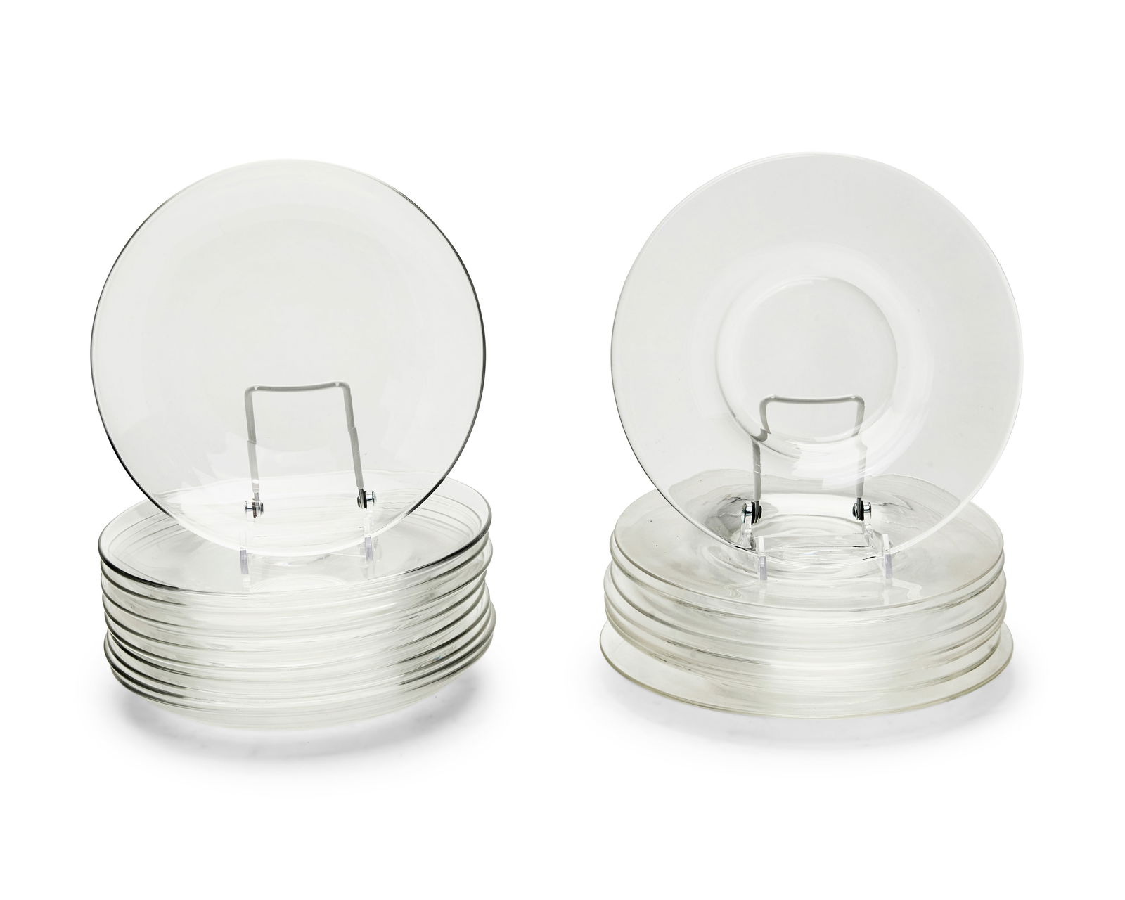 Two sets of Steuben clear glass plates (1 of 2)