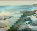 Eugene M. Frandzen (1893-1972), Coastal view with waves and rocks