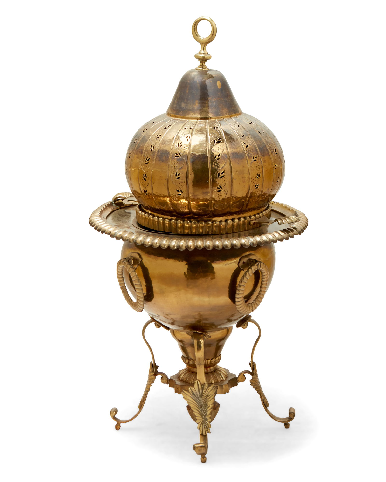A Middle Eastern brass brazier (1 of 6)